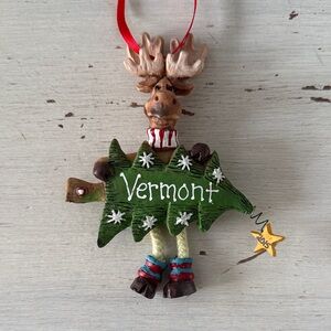 Kurt Adler Vermont Moose Christmas Ornament